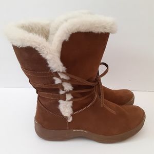 Merona Tan Suade Faux Fur Lined Boots